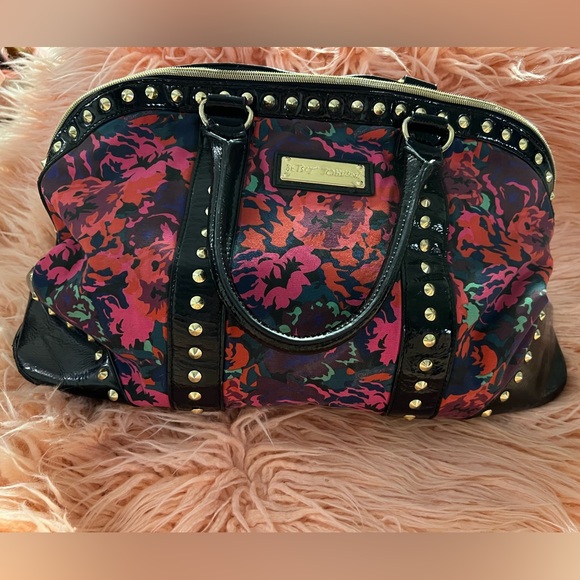 Betsey Johnson Bags Betsey Johnson Red Multi Printed Canvas Pvc